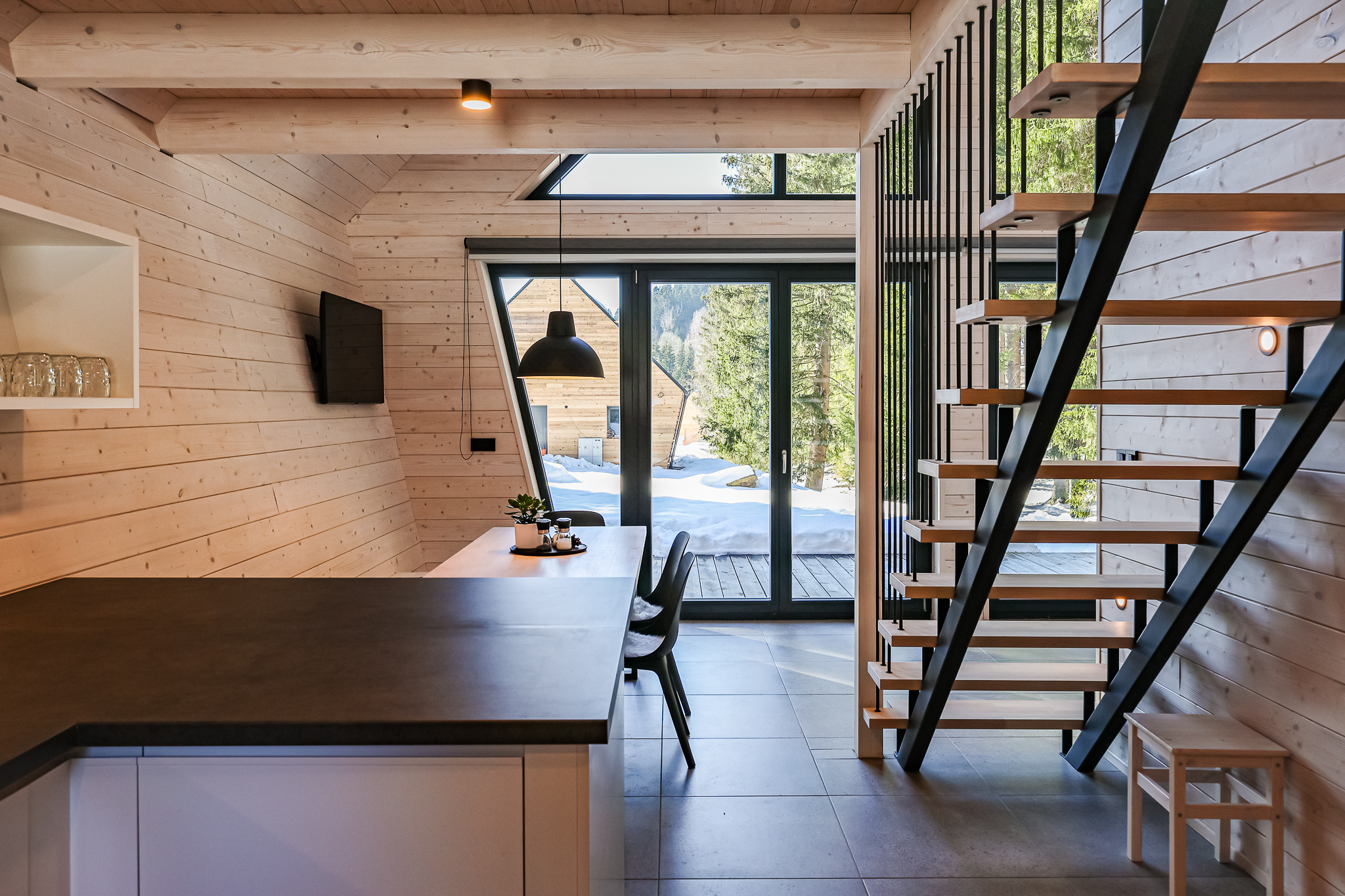 Pohled na šumavský chalet