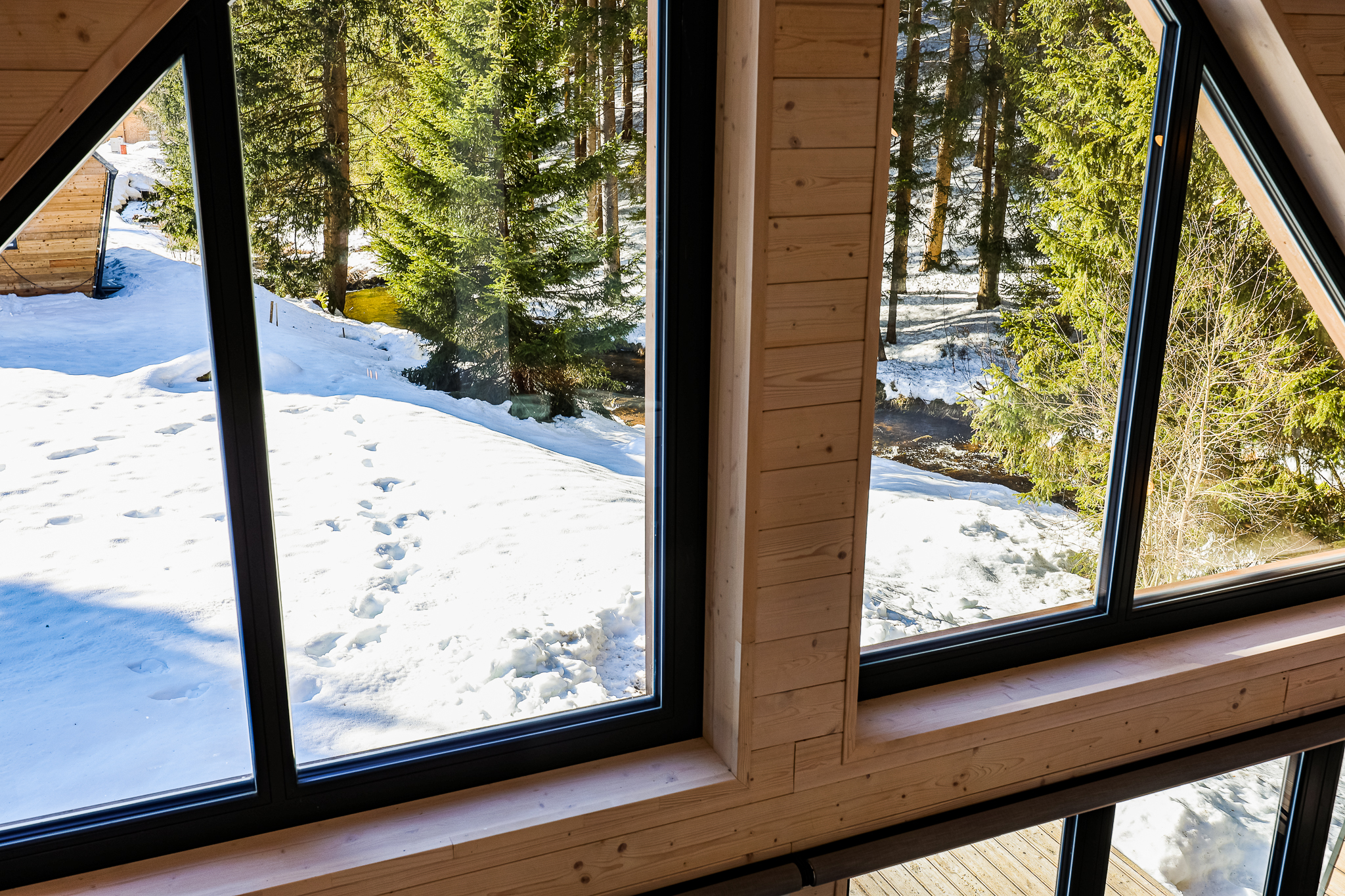 Pohled na šumavský chalet